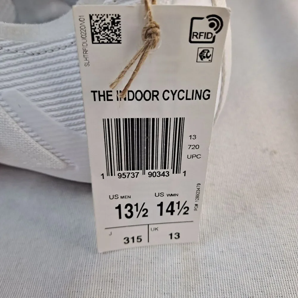 Adidas The Indoor Cycling Shoe Mens 13.5 Womens 14.5 White (Cleat Not Included)